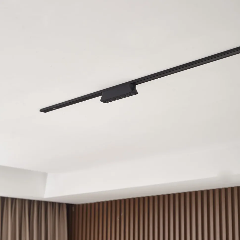 Lindby LED-strip 48 V Lumaro,sort,6 punkter,2,5cm,dæmpbar