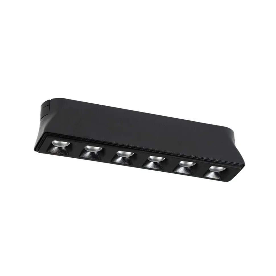 Lindby LED-strip 48 V Lumaro,sort,6 punkter,2,5cm,dæmpbar