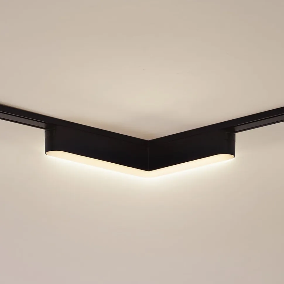 Lindby LED-strip 48V Lumaro, sort, L-formet, dæmpbar