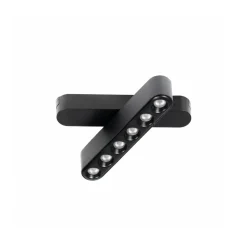 Lindby LED-strip 48V Lumaro,sort,6punkter,drejelig,dæmpbar