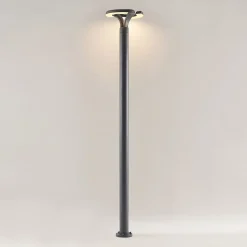 Lindby LED-udendørslampe Keily, cirkel, antracit, metal