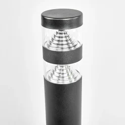 Lindby LED-vejlampe Lanea, 60 cm, sort, stål, IP44