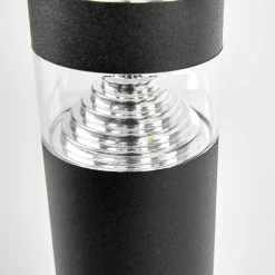 Lindby LED-vejlampe Lanea, 60 cm, sort, stål, IP44