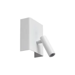 Lindby LED-væglampe Agit, hvid, metal, touchdæmper