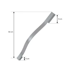 Lindby LED-væglampe Alvon, sølv, højde 50 cm, metal