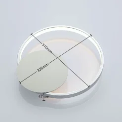 Lindby LED-væglampe Anays, Ø 32 cm, krom/klar, plast
