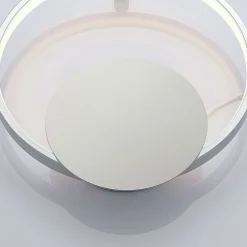 Lindby LED-væglampe Anays, Ø 32 cm, krom/klar, plast