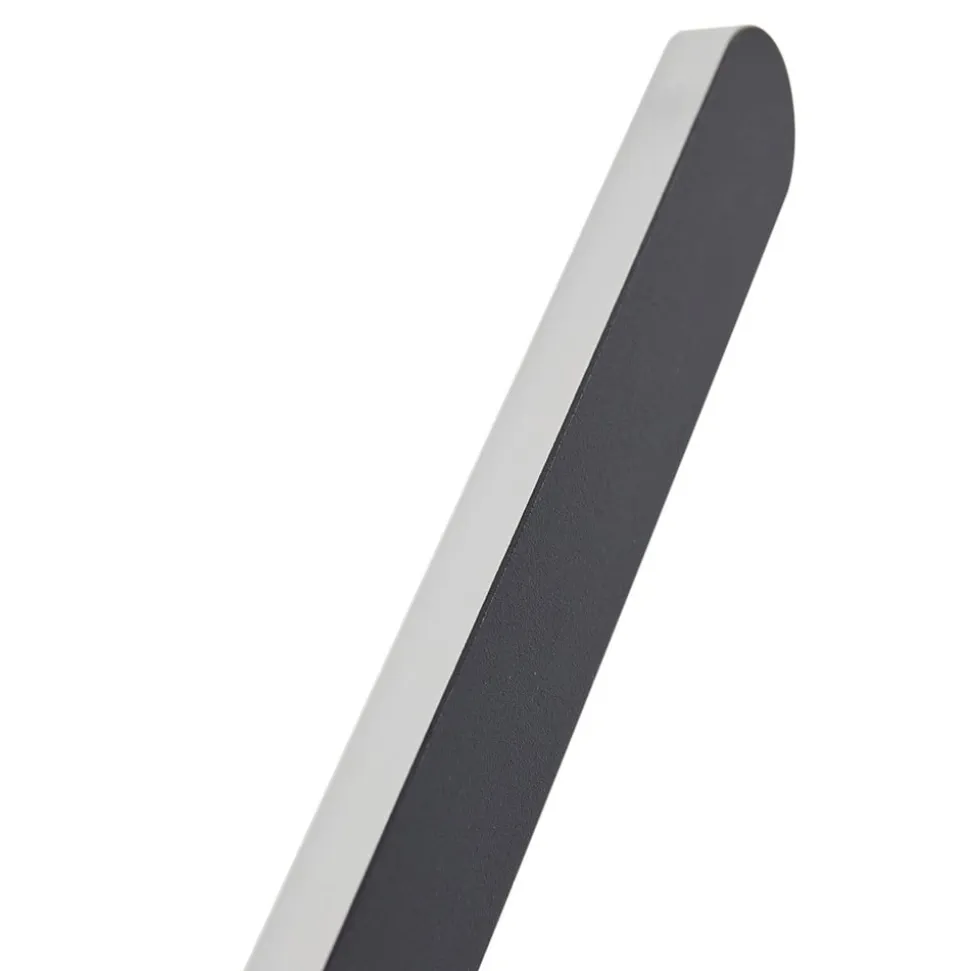 Lindby LED-væglampe Borian, sort, aluminium, 40 cm