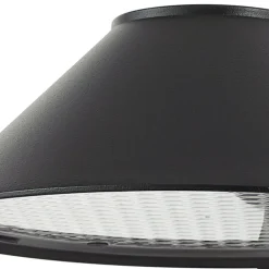 Lindby LED-væglampe Capelo, sort, metal, Ø20cm