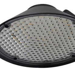 Lindby LED-væglampe Capelo, sort, metal, Ø20cm