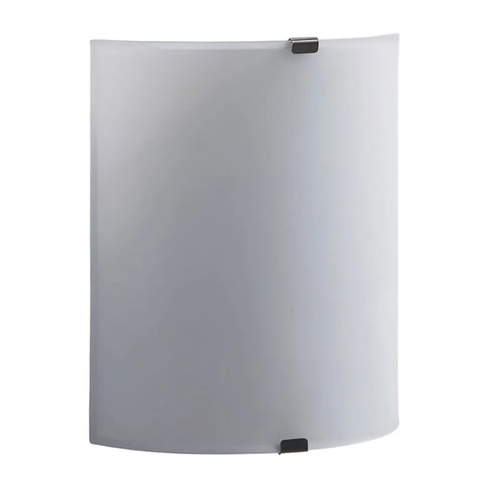 Lindby LED-væglampe Helmi, højde 21 cm, glas, halvcirkelformet