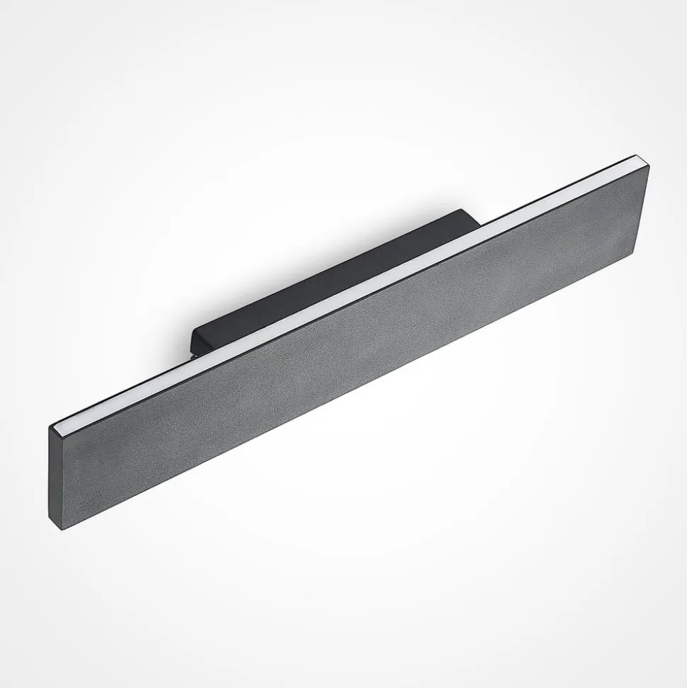 Lindby LED-væglampe Ignazia, 47 cm, sort, metal, op/ned