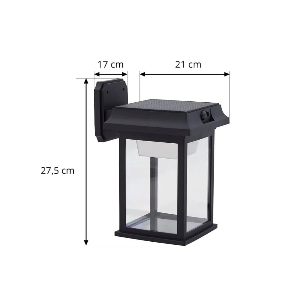 Lindby LED-væglampe Latarka, højde 27,5 cm, sensor