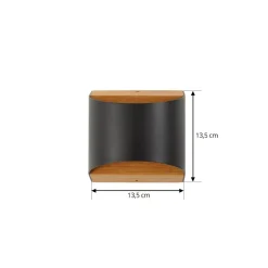 Lindby LED-væglampe Lenore, sort, metal, 13 cm, IP44