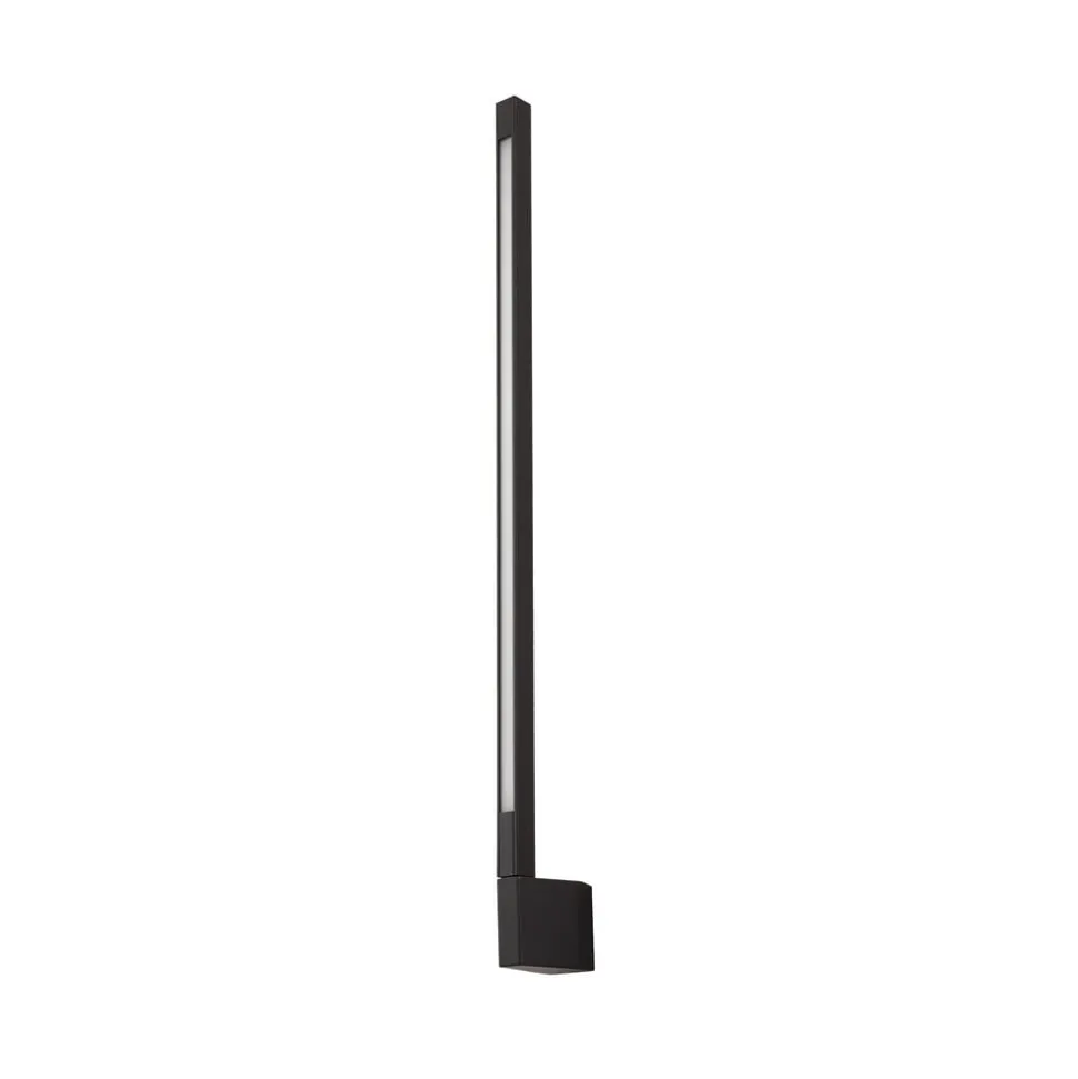 Lindby LED-væglampe Neano, 80 cm, sort, metal, IP54