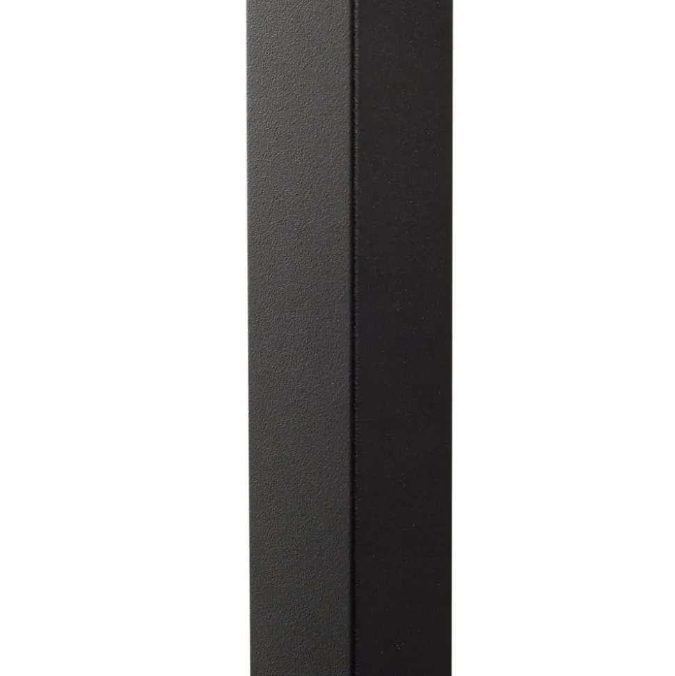 Lindby LED-væglampe Neano, 80 cm, sort, metal, IP54