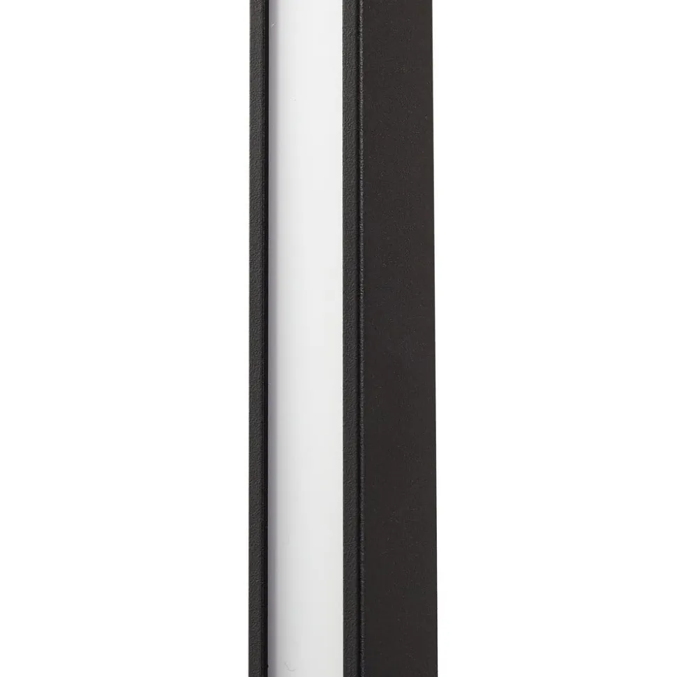 Lindby LED-væglampe Neano, 80 cm, sort, metal, IP54