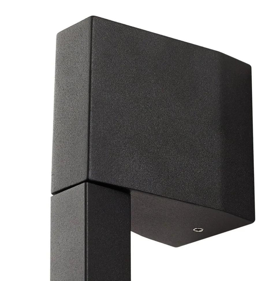 Lindby LED-væglampe Neano, 120 cm, sort, metal, IP54
