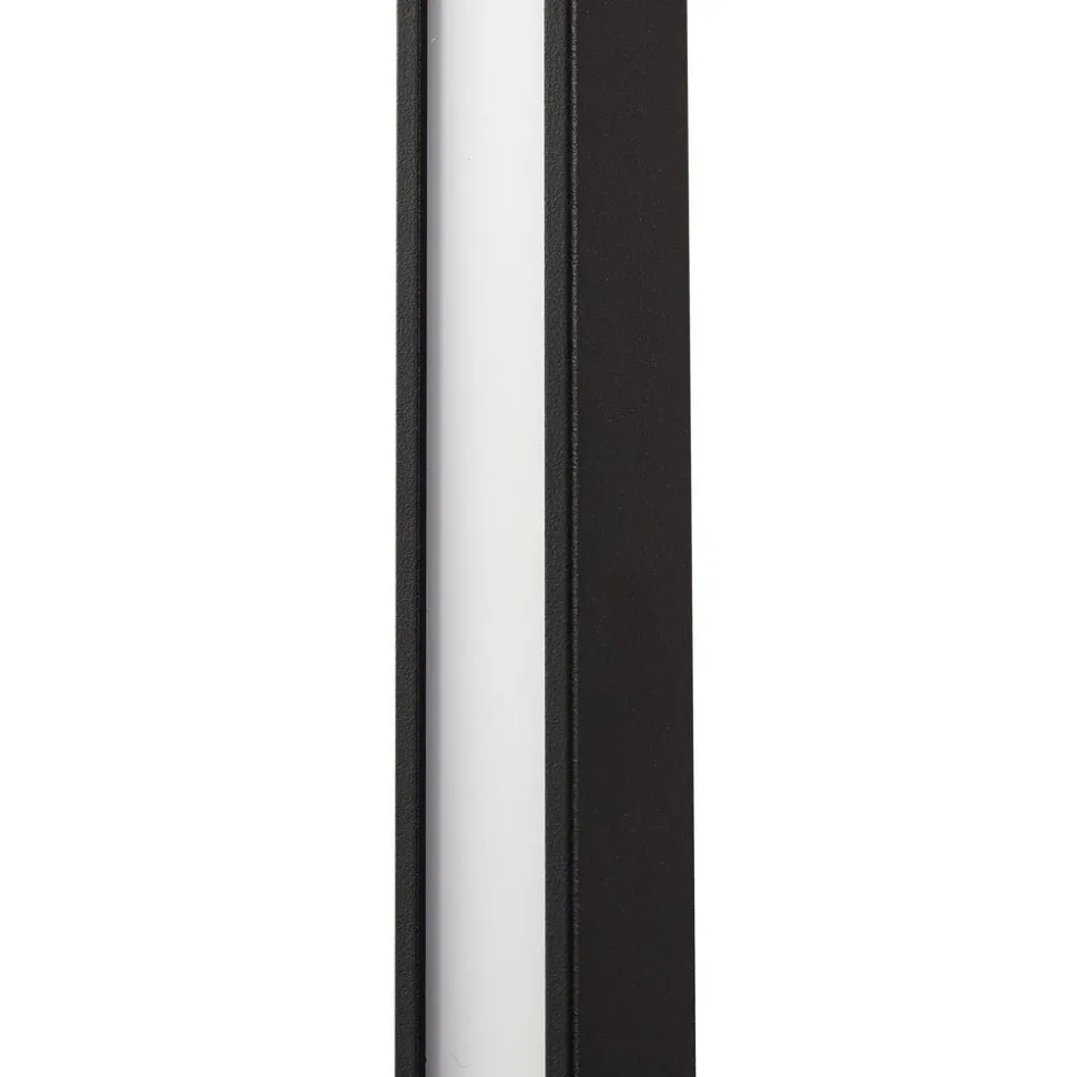 Lindby LED-væglampe Neano, 120 cm, sort, metal, IP54