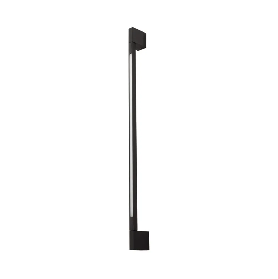 Lindby LED-væglampe Neano, 90 cm, sort, metal, IP54