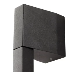 Lindby LED-væglampe Neano, 90 cm, sort, metal, IP54