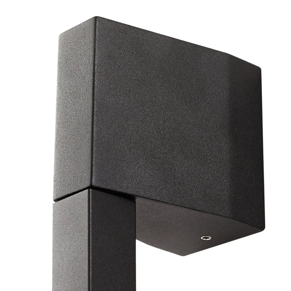 Lindby LED-væglampe Neano, 90 cm, sort, metal, IP54