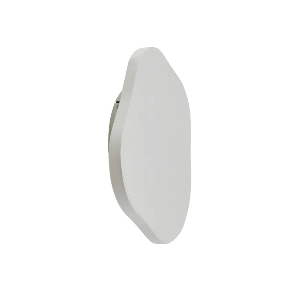 Lindby LED-væglampe Nielson, hvid, gips, 30 x 30 cm