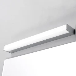 Lindby LED-væglampe Philippa, kantet, 59 cm, krom, IP44