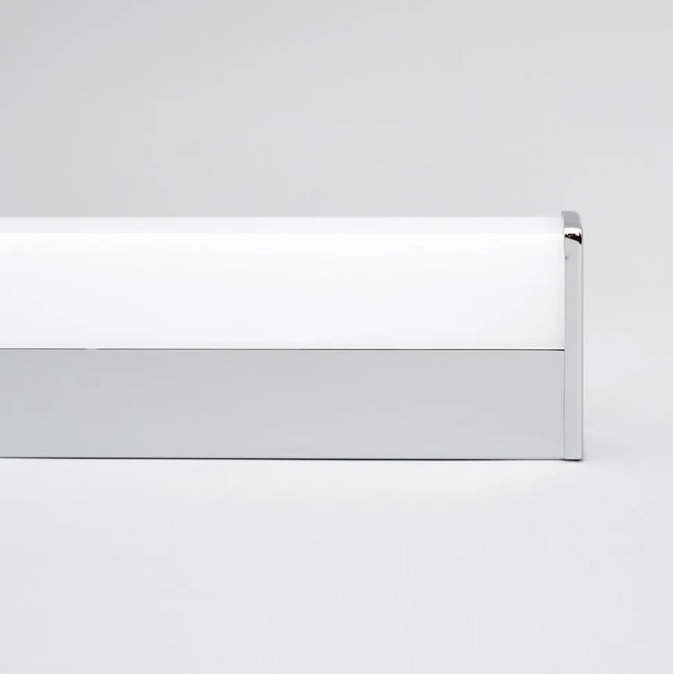 Lindby LED-væglampe Philippa, kantet, 59 cm, krom, IP44