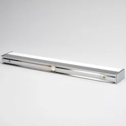 Lindby LED-væglampe Philippa, kantet, 59 cm, krom, IP44