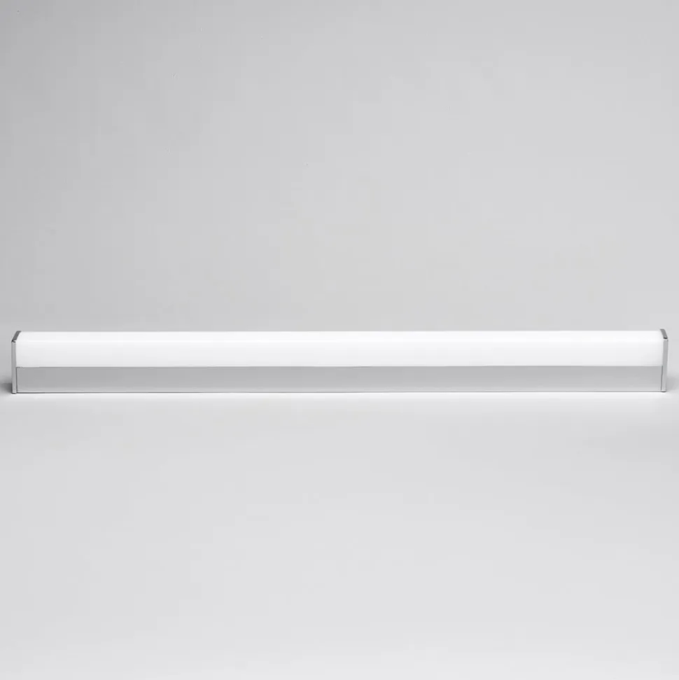Lindby LED-væglampe Philippa, kantet, 89 cm, krom, IP44