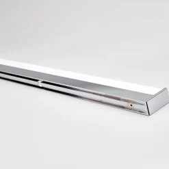 Lindby LED-væglampe Philippa, kantet, 89 cm, krom, IP44