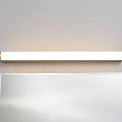Lindby LED-væglampe Philippa, afrundet, 58 cm, krom, IP44