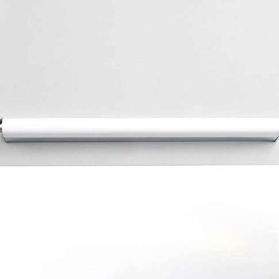 Lindby LED-væglampe Philippa, afrundet, 58 cm, krom, IP44