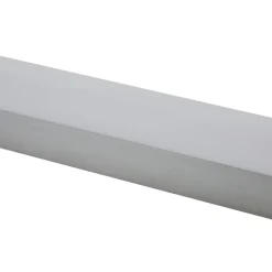 Lindby LED-væglampe Philippa, kantet, 59 cm, aluminiumsfarvet, IP44