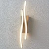 Lindby LED-væglampe Safia, 45 cm, nikkelfarvet, metal