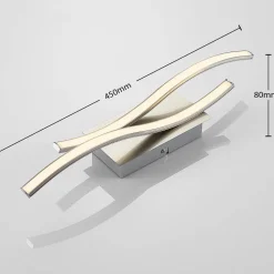 Lindby LED-væglampe Safia, 45 cm, nikkelfarvet, metal