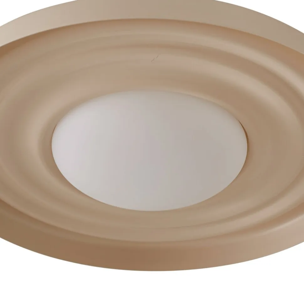 Lindby LED-væglampe Waves, beige, Ø 43 cm, metal