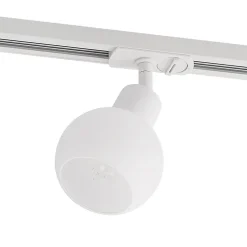 Lindby Linaro skinnespot, E14, hvid, Ø 10 cm, 1-faset