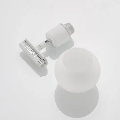 Lindby Linaro skinnespot, E14, hvid, Ø 10 cm, 1-faset