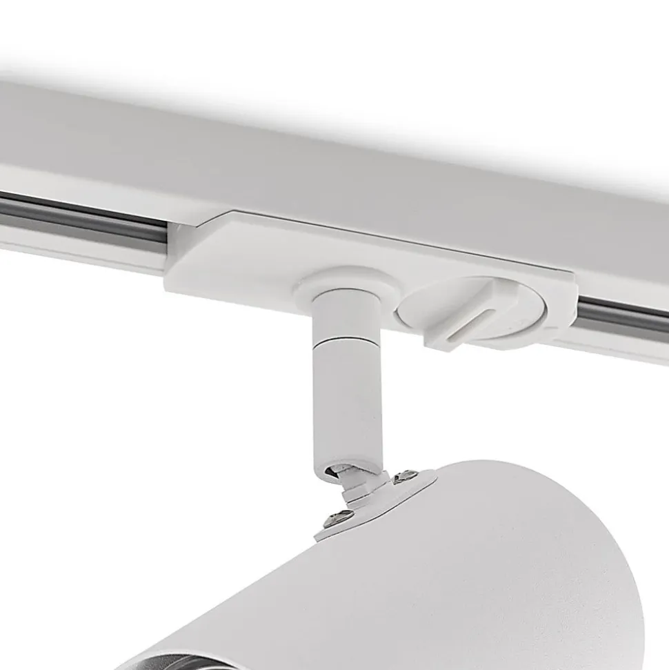Lindby Linaro skinnespot, GU10, Ø 6 cm, hvid, 1-faset