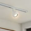 Lindby Linaro skinnespot, GU10, Ø 9 cm, hvid, 1-faset