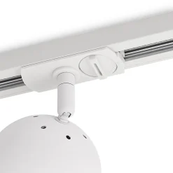 Lindby Linaro skinnespot, GU10, Ø 9 cm, hvid, 1-faset
