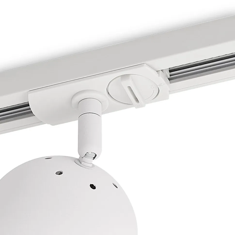 Lindby Linaro skinnespot, GU10, Ø 9 cm, hvid, 1-faset