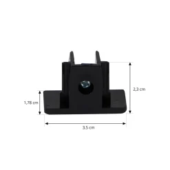 Lindby Linaro skinnesystem, GU10, 4 lyskilder, sort, Ø 9 cm