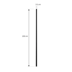 Lindby Linaro strømskinne, 2 m, sort, 1-fase skinne