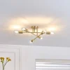 Lindby loftlampe Aloria, 6 lyskilder, guld, metal, E27