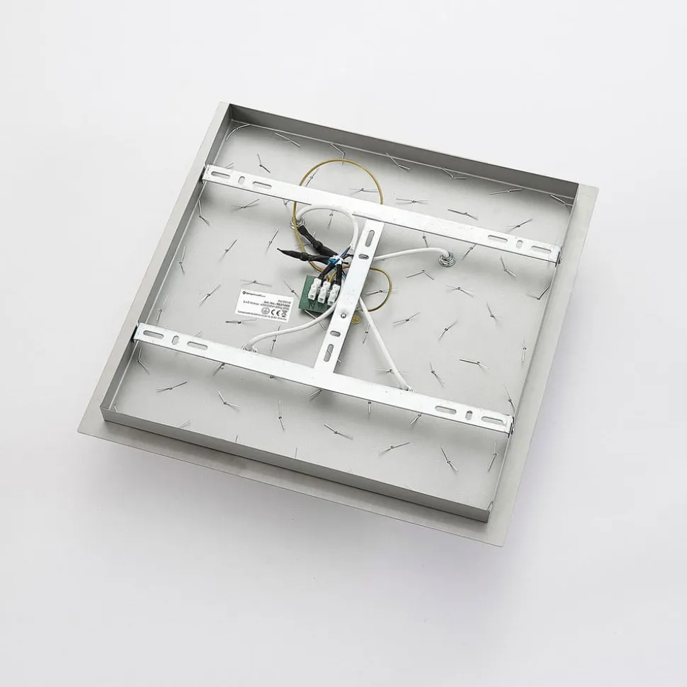 Lindby loftlampe Annica, kantet, krom, metal, 42 cm