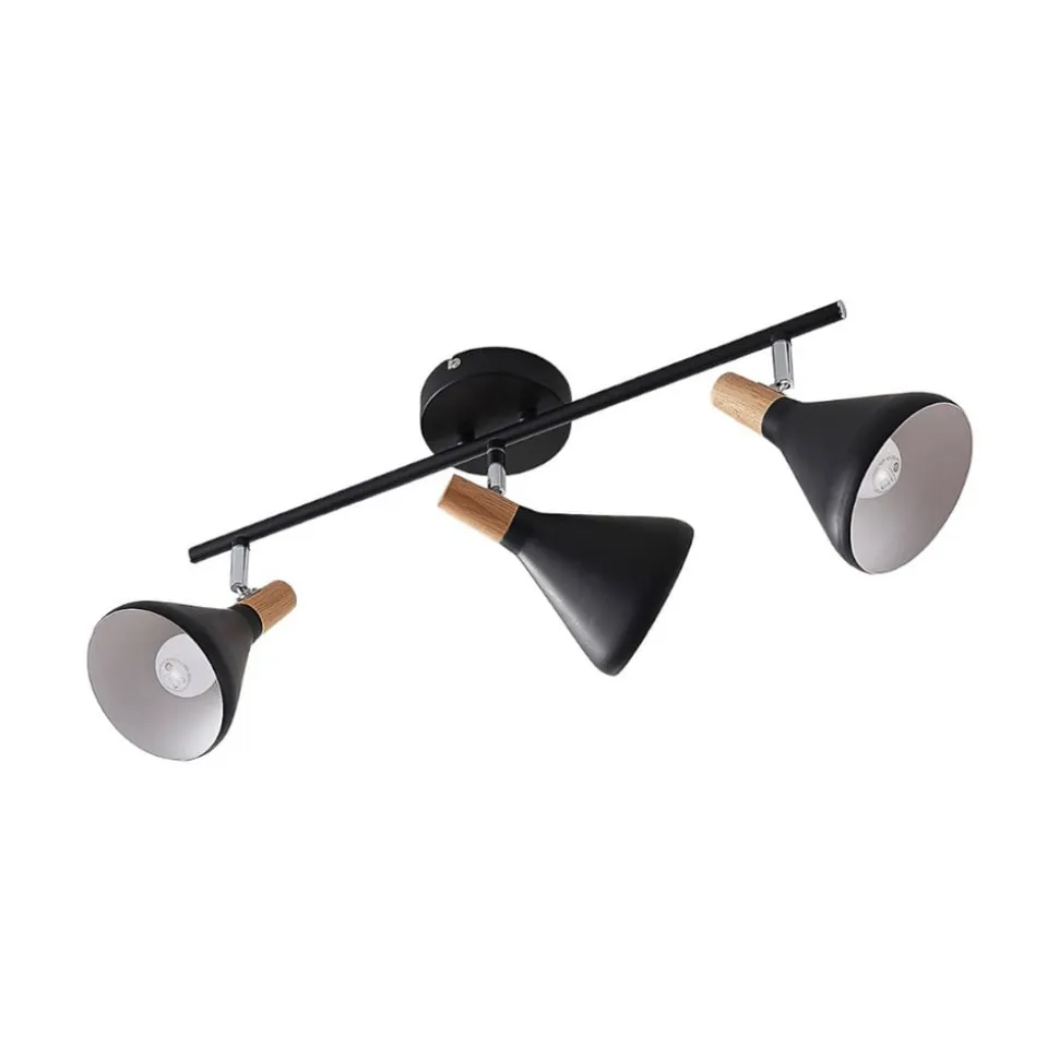 Lindby loftlampe Arina, 53 cm, sort, 3 lyskilder, E14