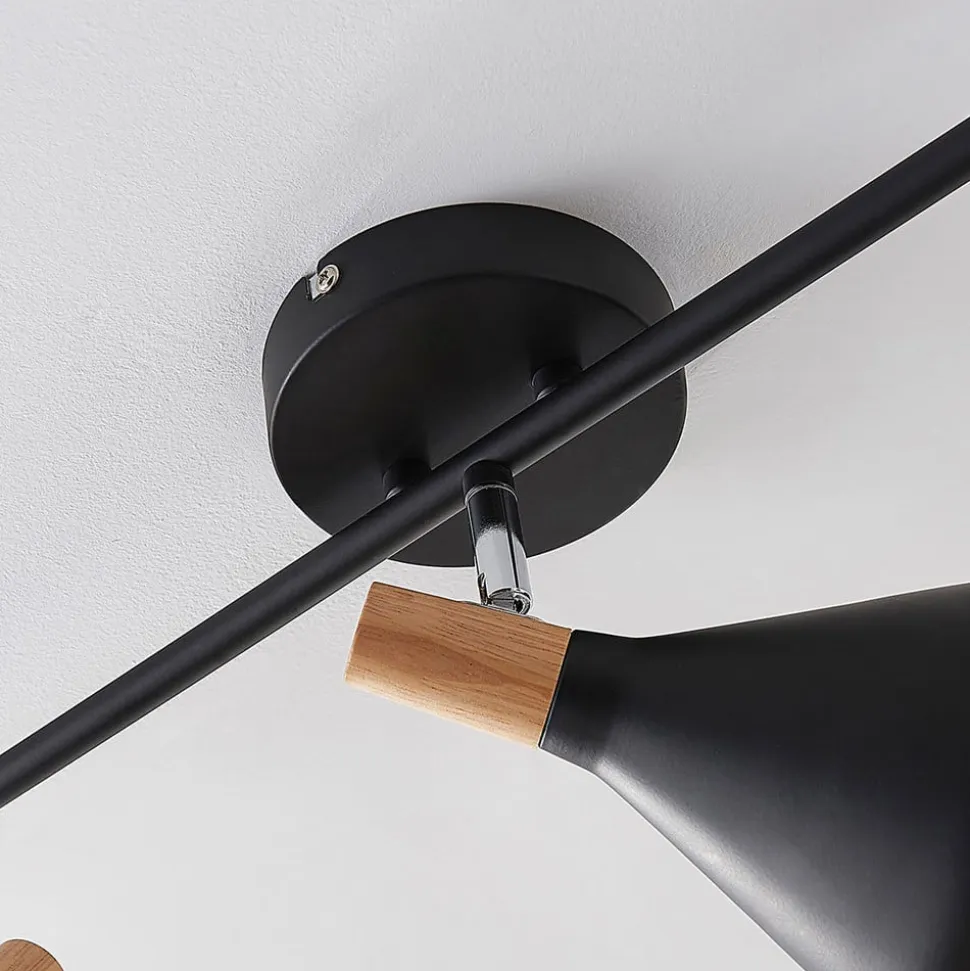 Lindby loftlampe Arina, 53 cm, sort, 3 lyskilder, E14
